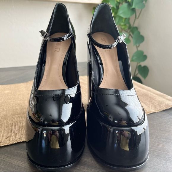 SCHUTZ Zayne Mary Jane Platform Pump in Black Patent Size 9.5 NWOT - Picture 8 of 16